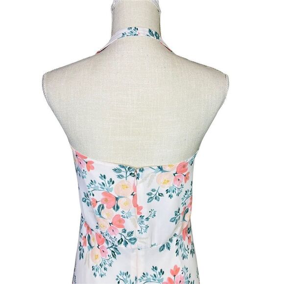 Anthropologie Paper Crown x Rifle Paper Co Halter Midi Dress Small - Picture 8 of 15